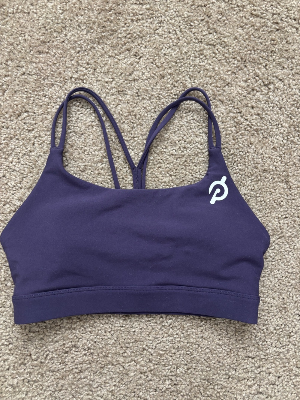 Peloton Purple Strappy Workout Bra